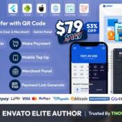 اسکریپت سیستم انتقال پول با کد QR همراه با اپلیکیشن موبایل QRPay