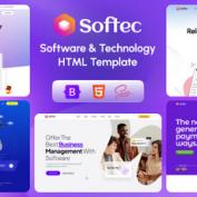 قالب نرم‌افزار و فناوری Softec به صورت HTML