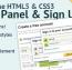 فروم حرفه ای ورود به پنل و عضویت HTML5 & CSS3
