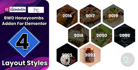 افزونه استایل نمایشی لانه زنبور برای المنتور BWD Honeycombs