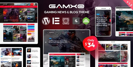 قالب اخبار و وبلاگ بازی Gamxo برای وردپرس