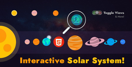 اسکریپت نمایش 3D منظومه شمسی Interactive 3D Solar System