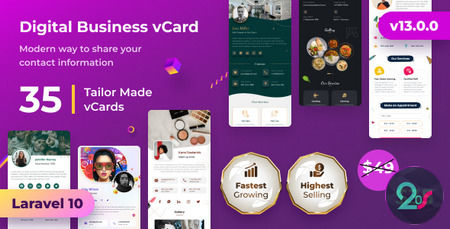 اسکریپت ساخت کارت ویزیت دیجیتال vCard SaaS
